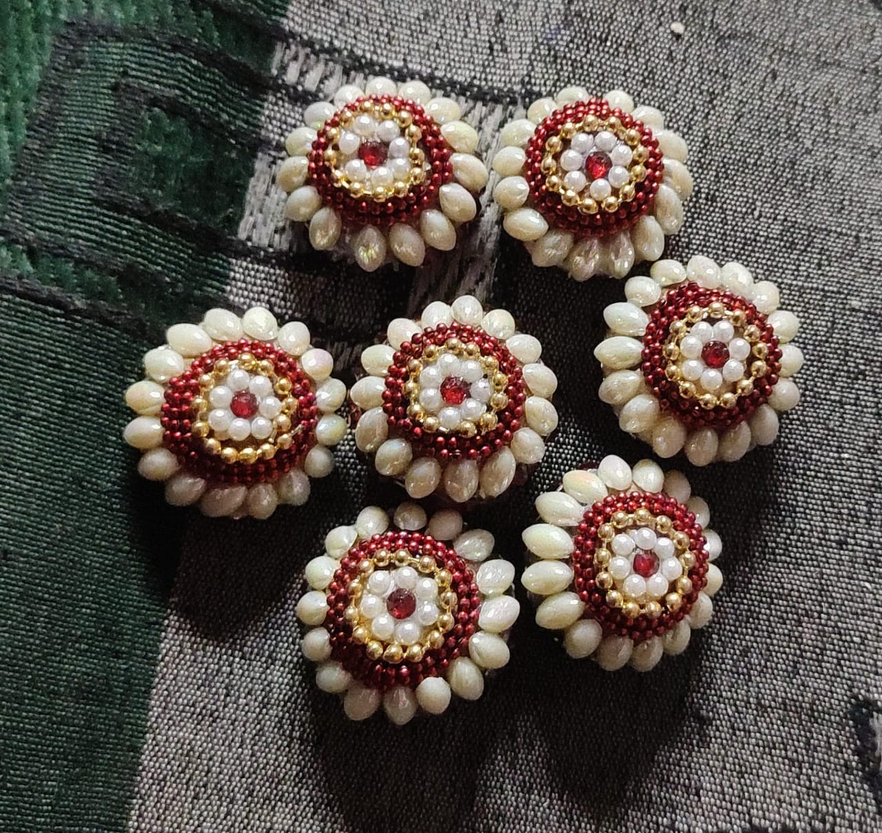 SPS Elegant Designer Saptapadi Supari – Pack of 7 – Traditional Decorative Betel Nut for Hindu Wedding Pooja, Varmala Rituals, Engagement Ceremonies & Auspicious Occasions