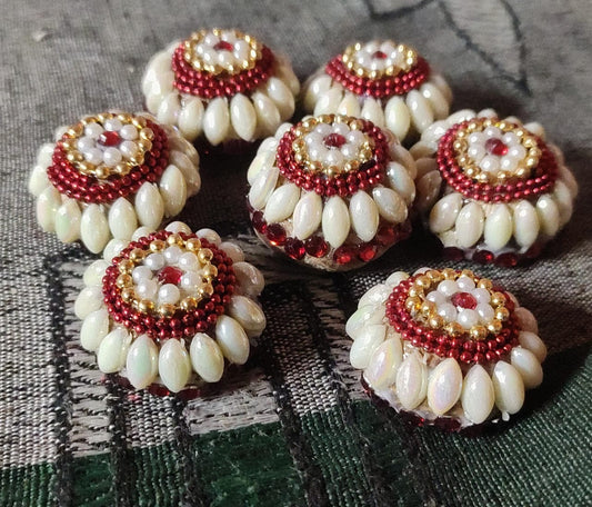 SPS Elegant Designer Saptapadi Supari – Pack of 7 – Traditional Decorative Betel Nut for Hindu Wedding Pooja, Varmala Rituals, Engagement Ceremonies &amp; Auspicious Occasions